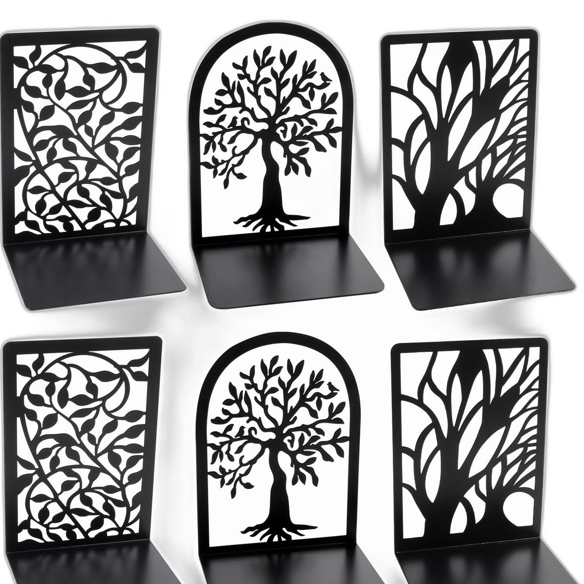 Metal tree bookends by Glow Ritual