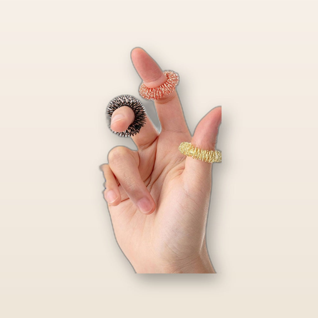 Acupressure finger massage rings by Glow Ritual