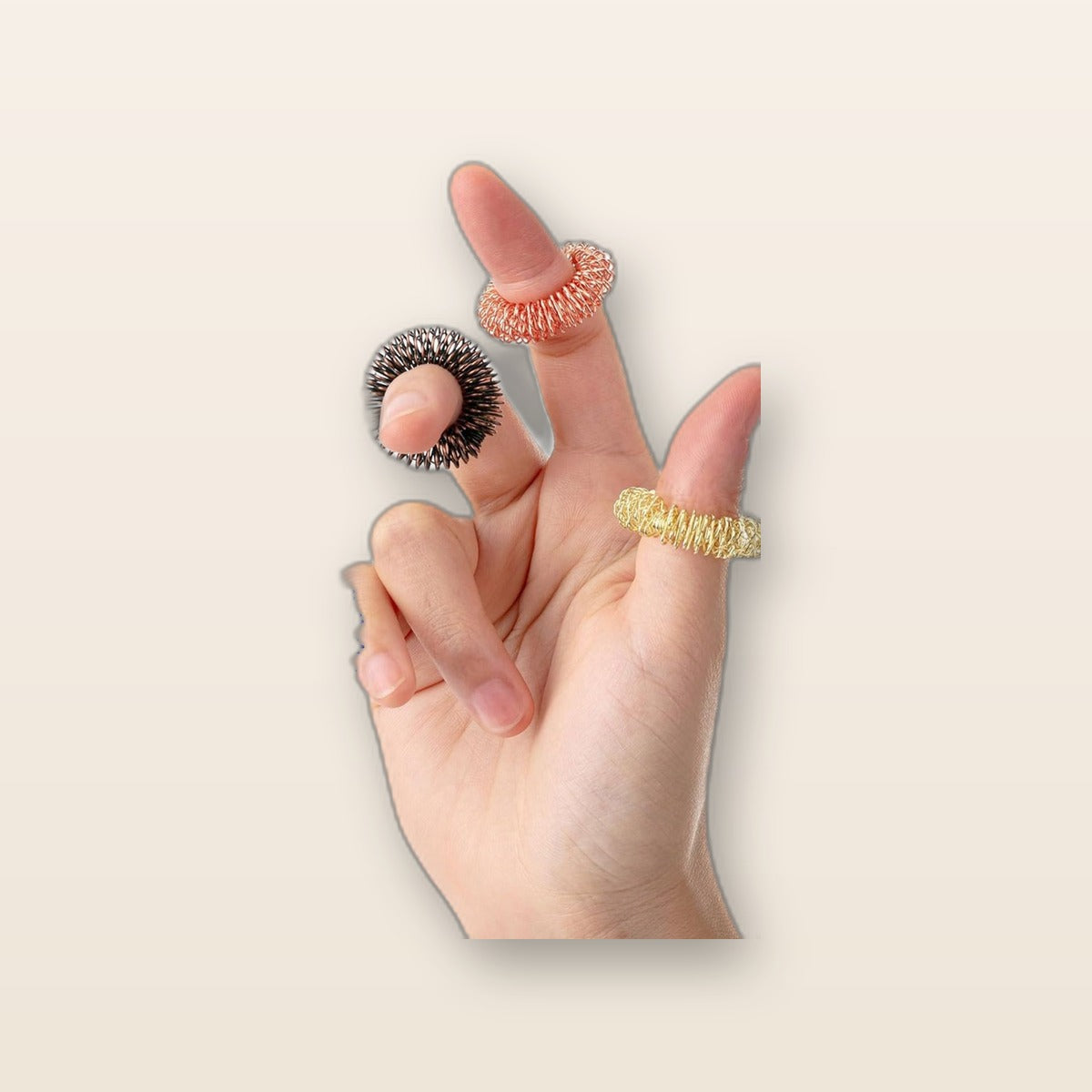 Acupressure finger massage rings by Glow Ritual