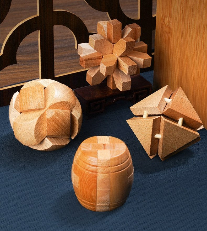 Wooden brain teaser set by Glow Ritual