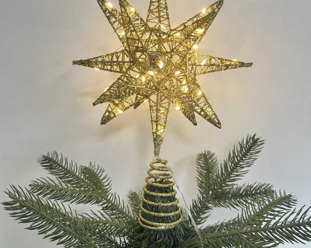 Lighted tree topper star by Glow Ritual