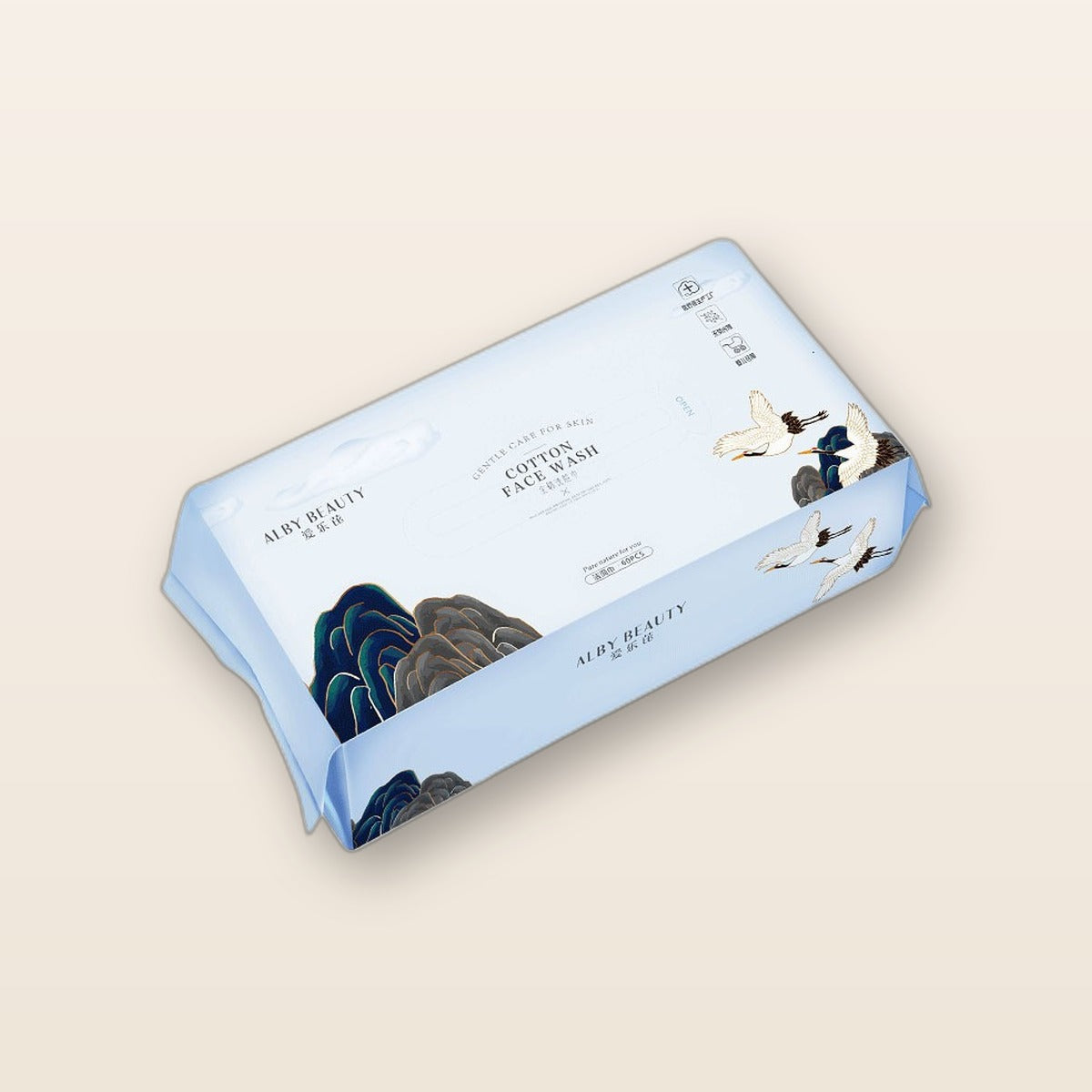 Disposable cotton face towels by Glow Ritual