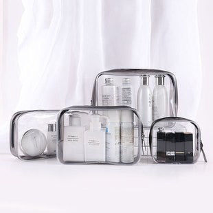 Clear waterproof travel makeup bag by Glow Ritual