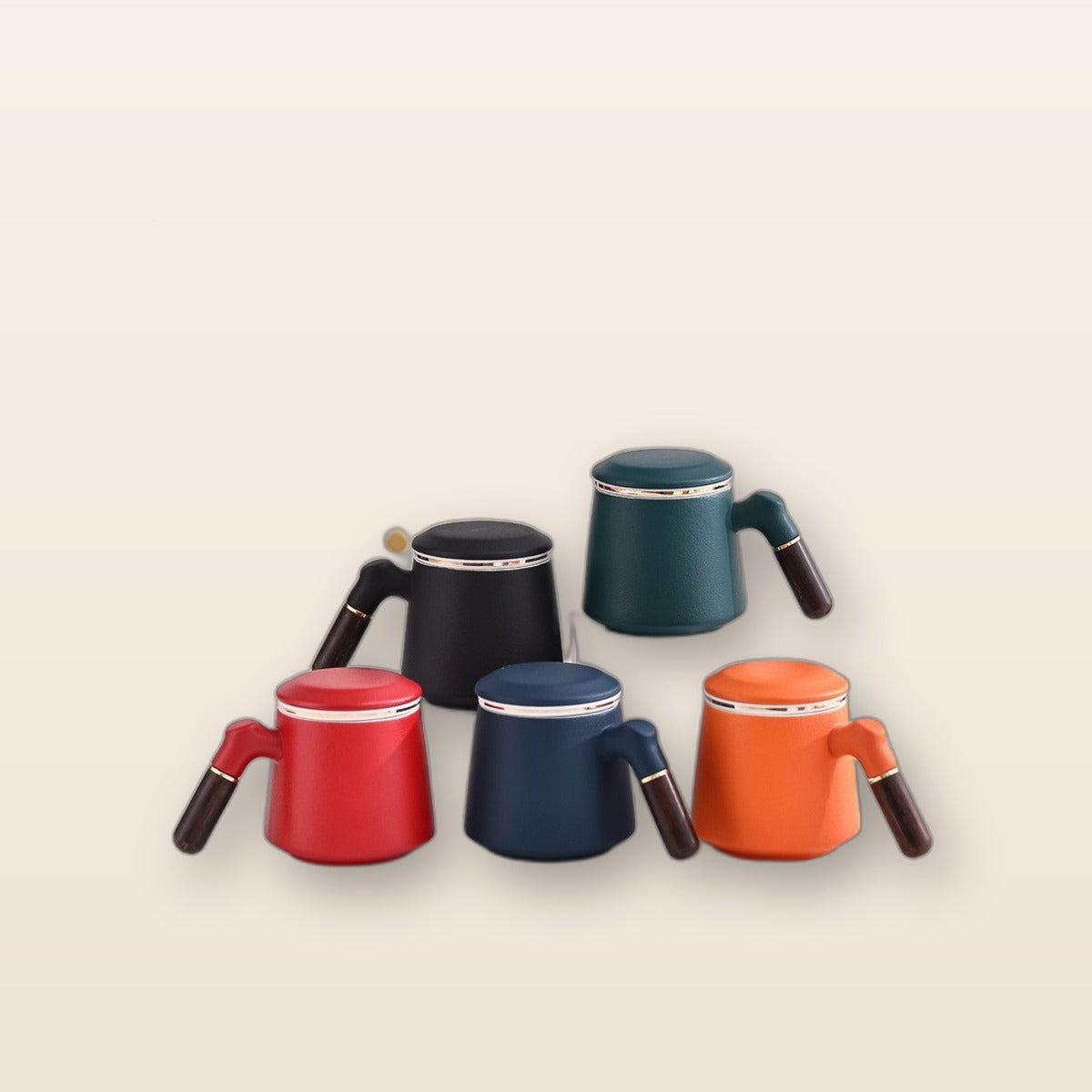 Ceramic tea mug with infuser by Glow Ritual