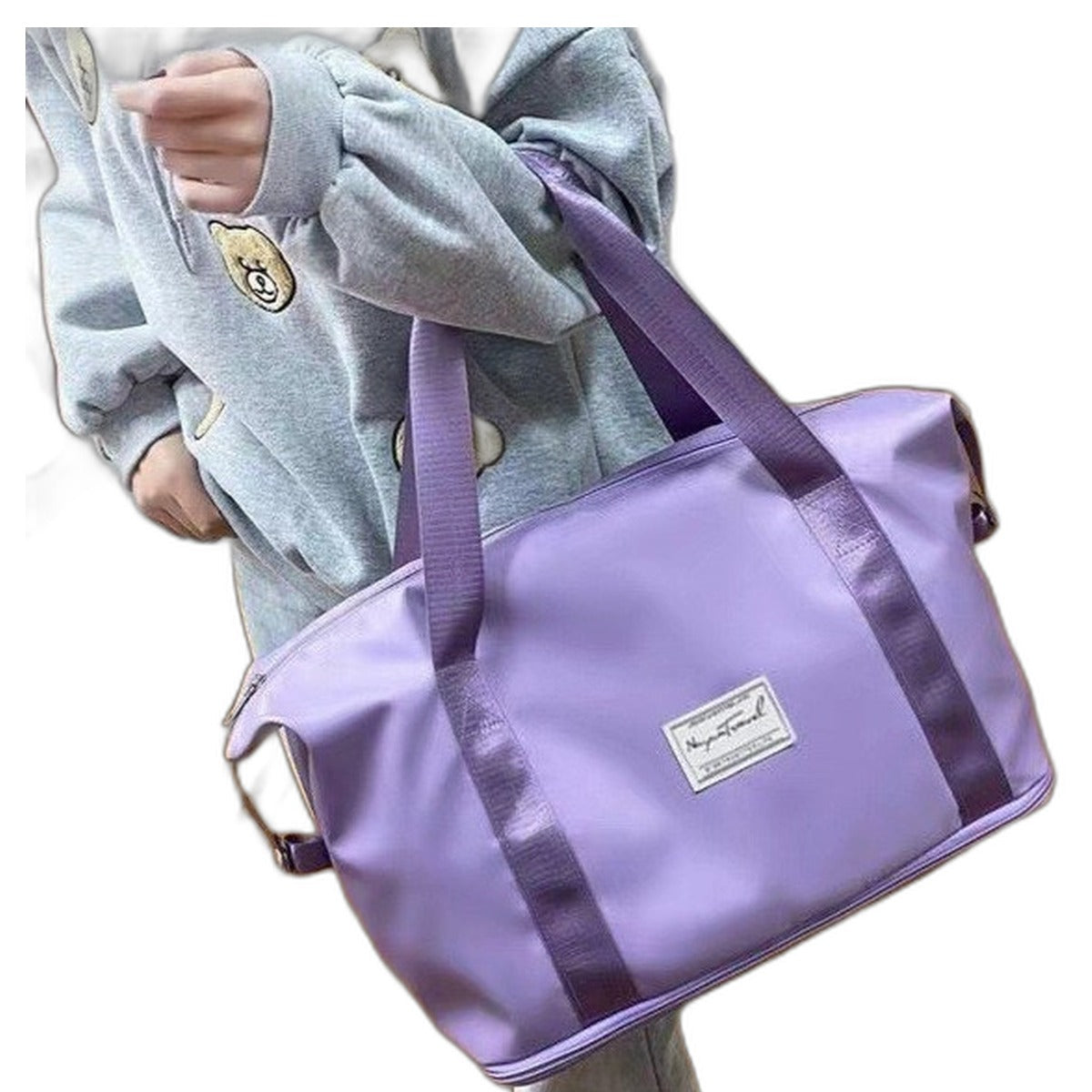 Foldable travel duffel bag by Glow Ritual
