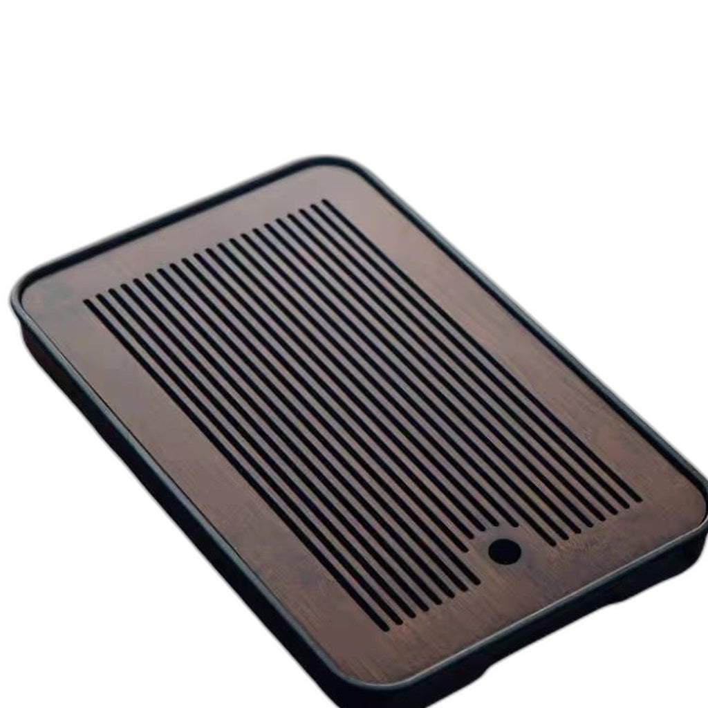 Bamboo tea tray with drainage by Glow Ritual