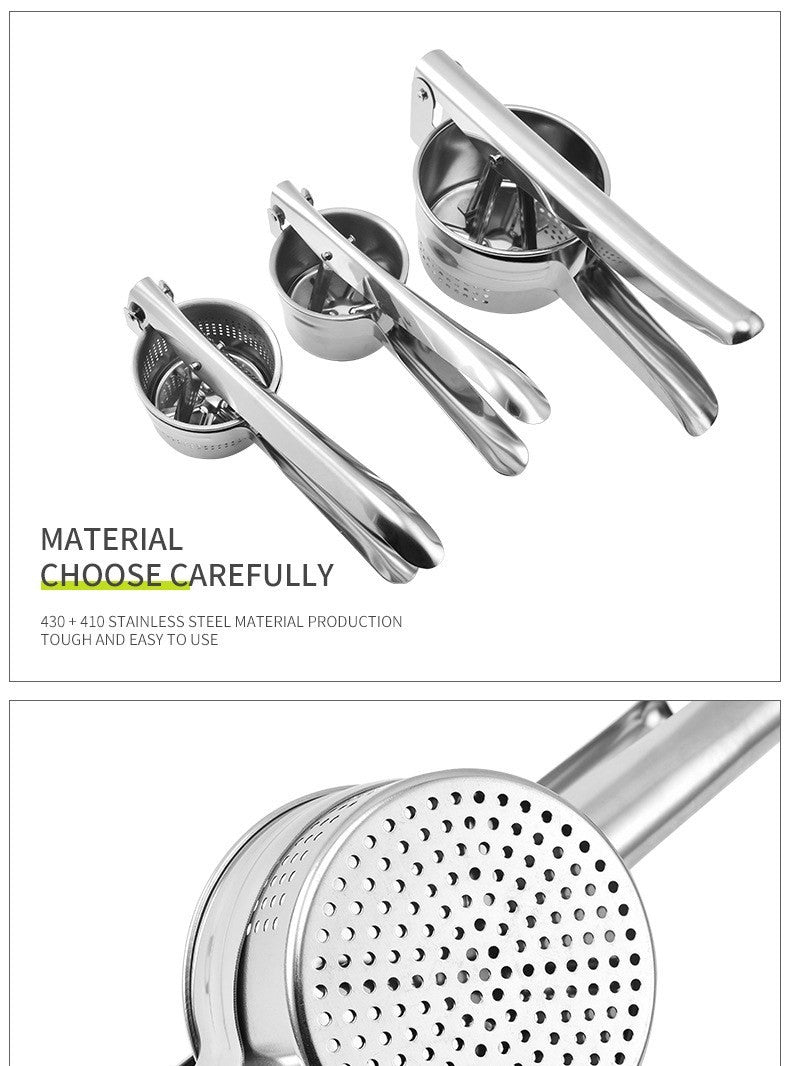 Stainless steel potato ricer by Glow Ritual