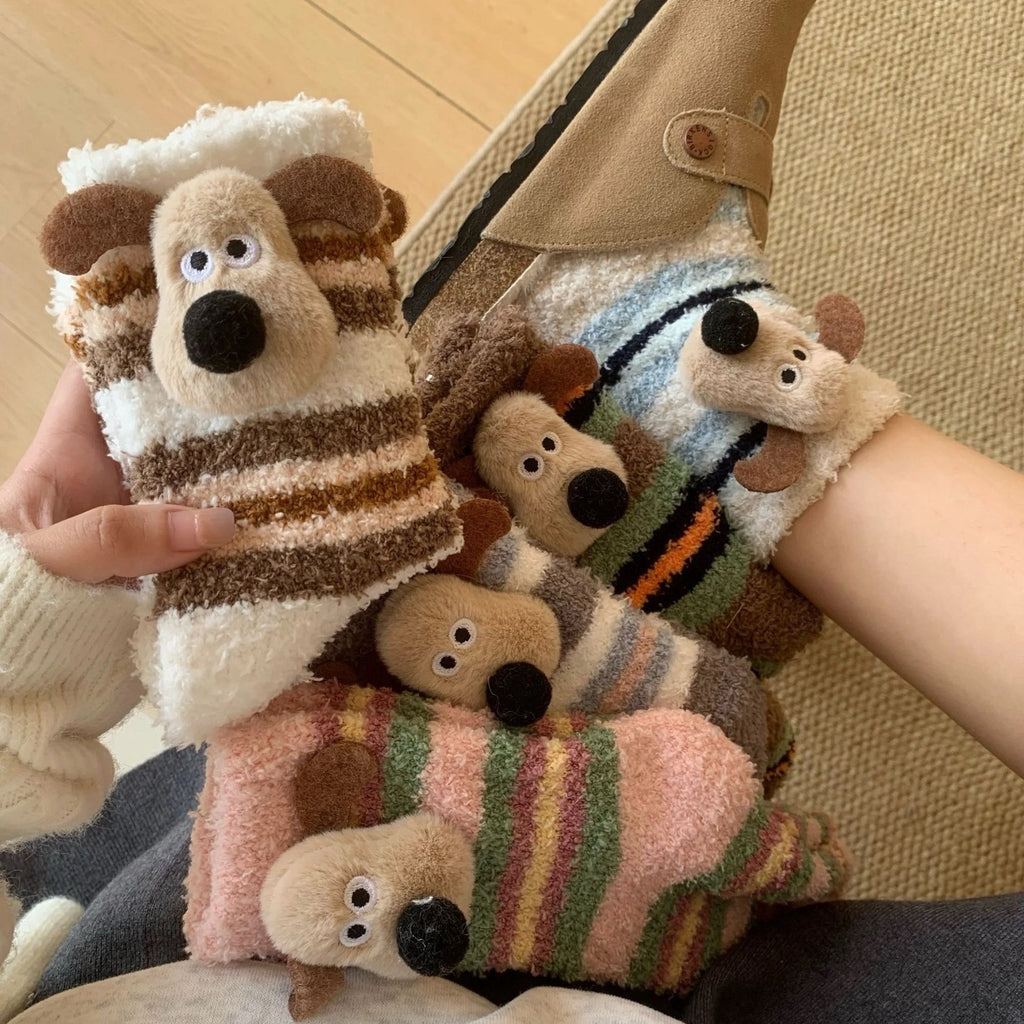 Fuzzy cabin socks by Glow Ritual