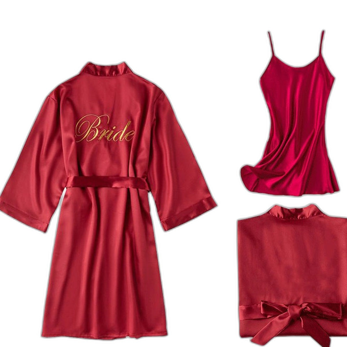 Satin kimono robe by Glow Ritual