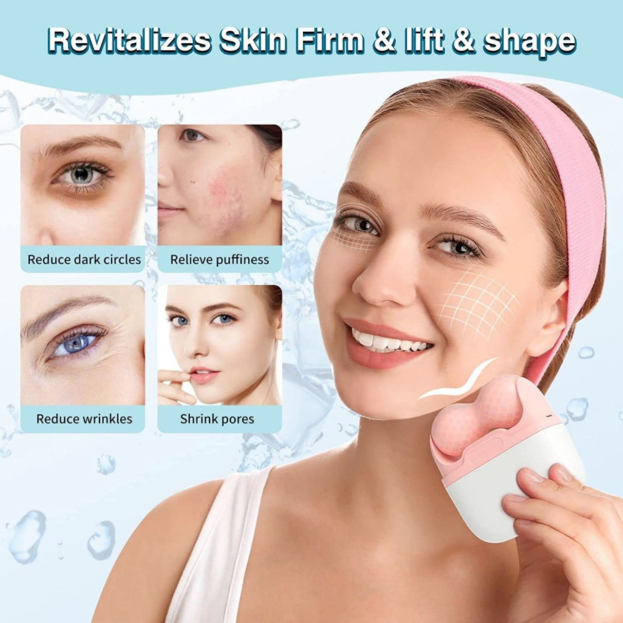 Mini Dual-Roller Cooling Facial Massager product image 2