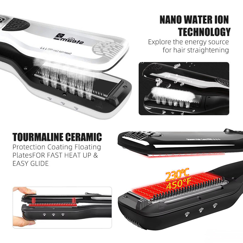 Steam Straightener Brush — Smooth in Seconds