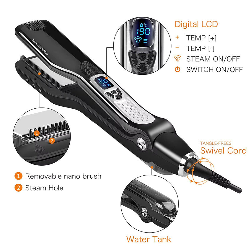 Steam Straightener Brush — Smooth in Seconds