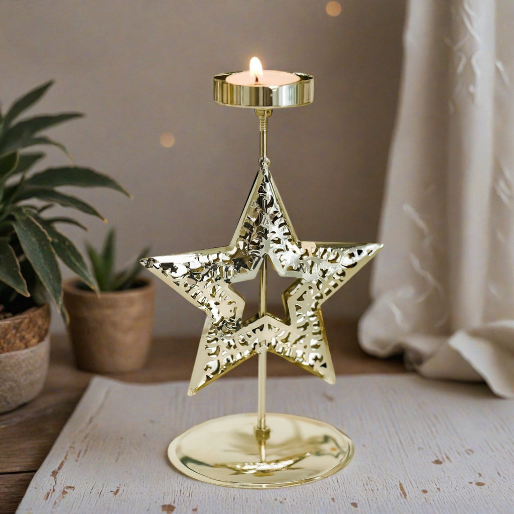 Christmas metal candle holder by Glow Ritual
