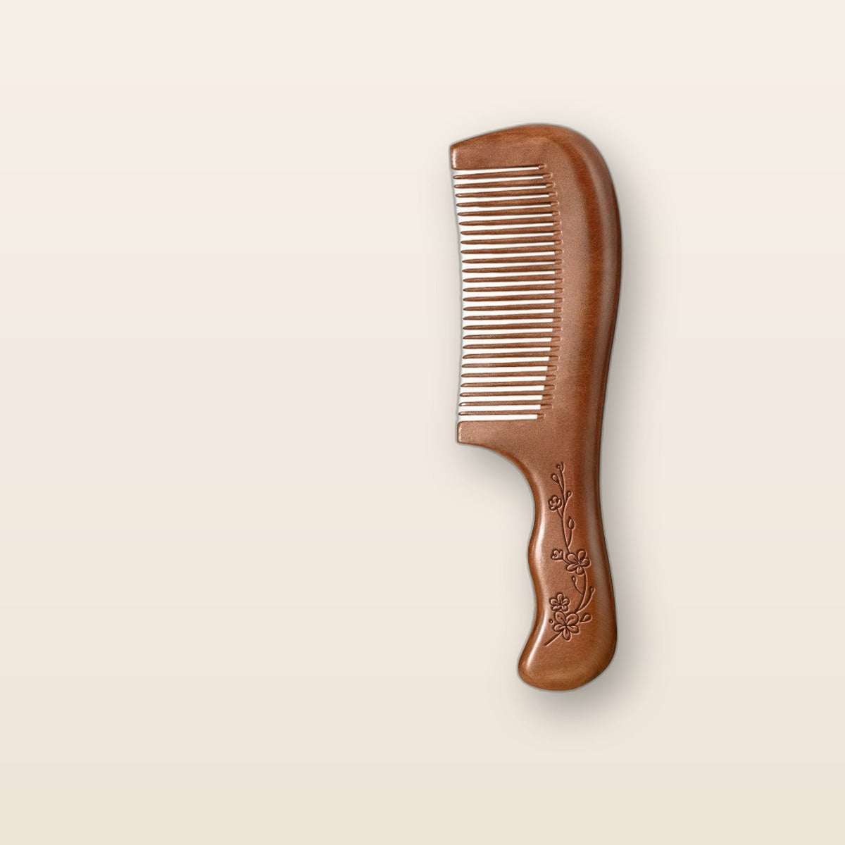 Sandalwood anti-static hair comb by Glow Ritual