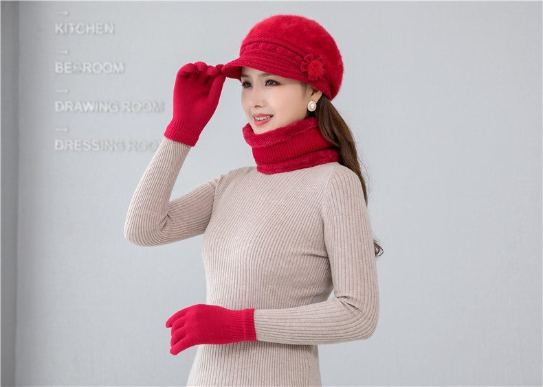 Women's hat, scarf and gloves set by Glow Ritual