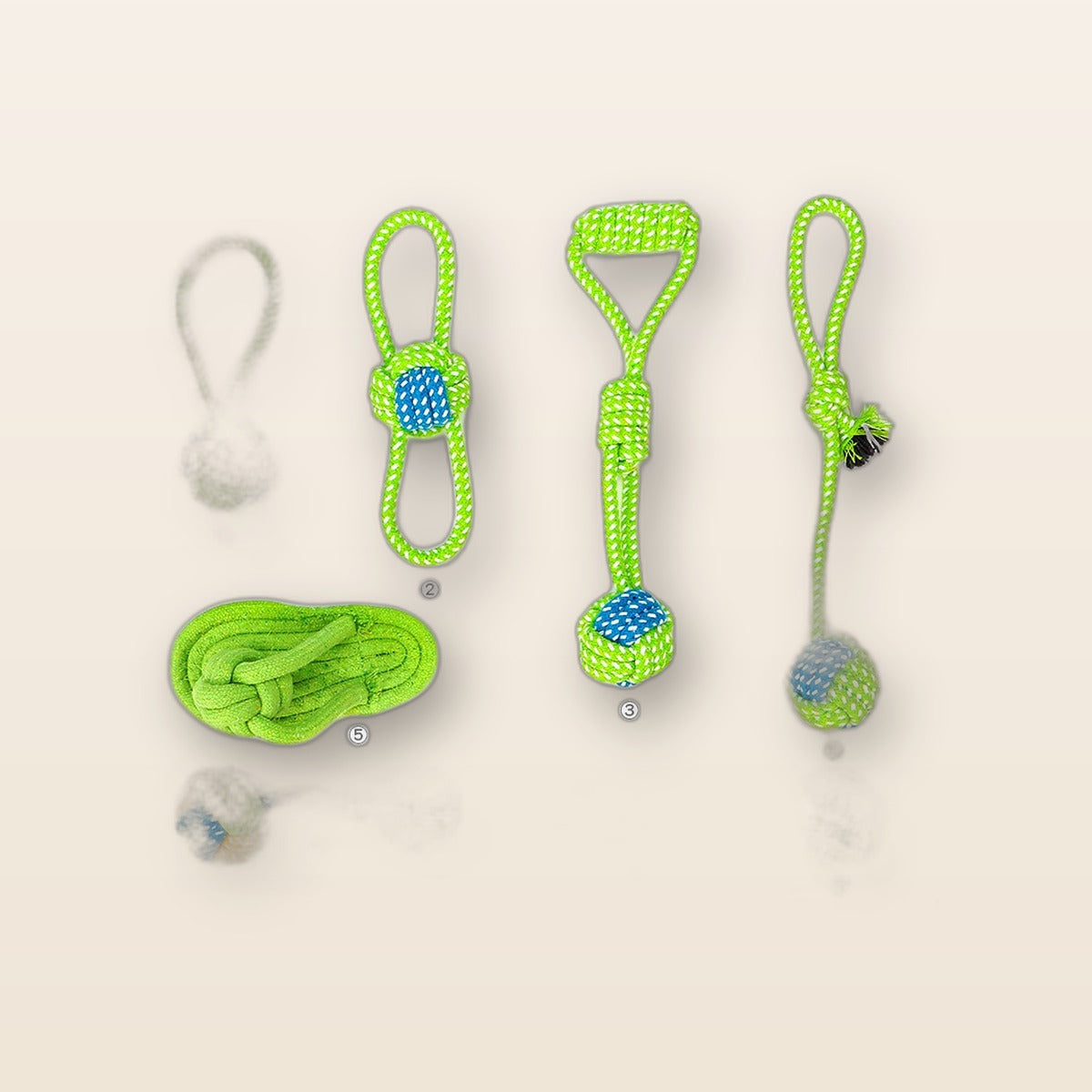 Dog rope toy set by Glow Ritual