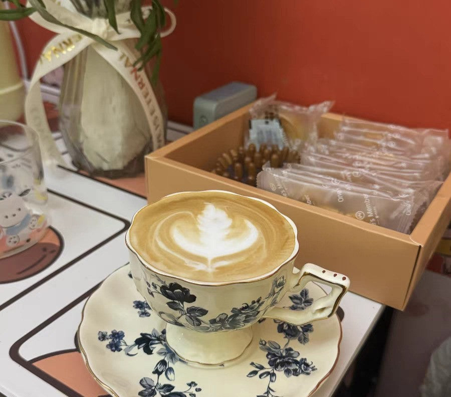 Vintage ceramic teacup and saucer by Glow Ritual