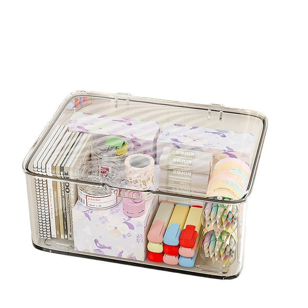 Acrylic makeup organizer with lid by Glow Ritual
