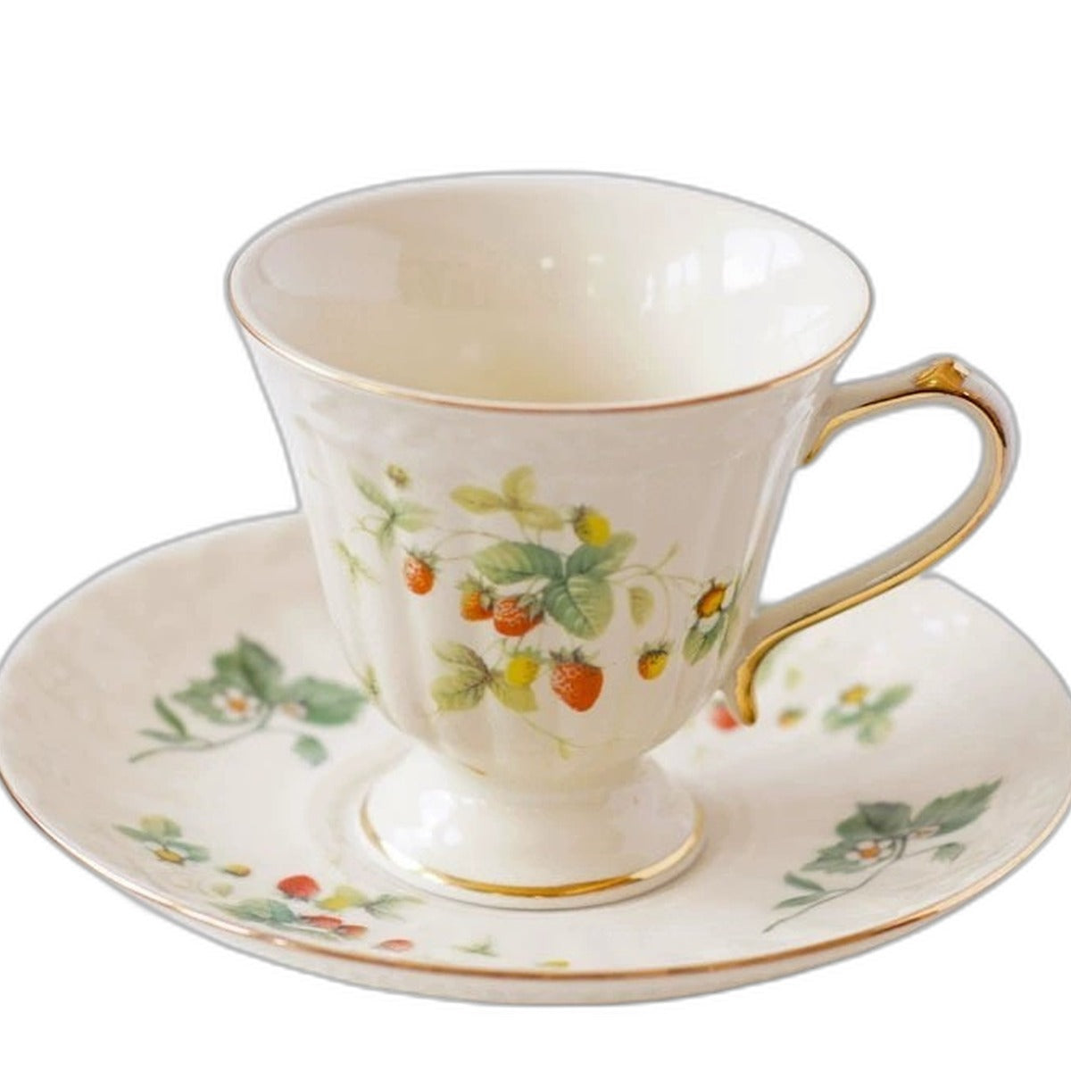 Vintage ceramic teacup and saucer by Glow Ritual