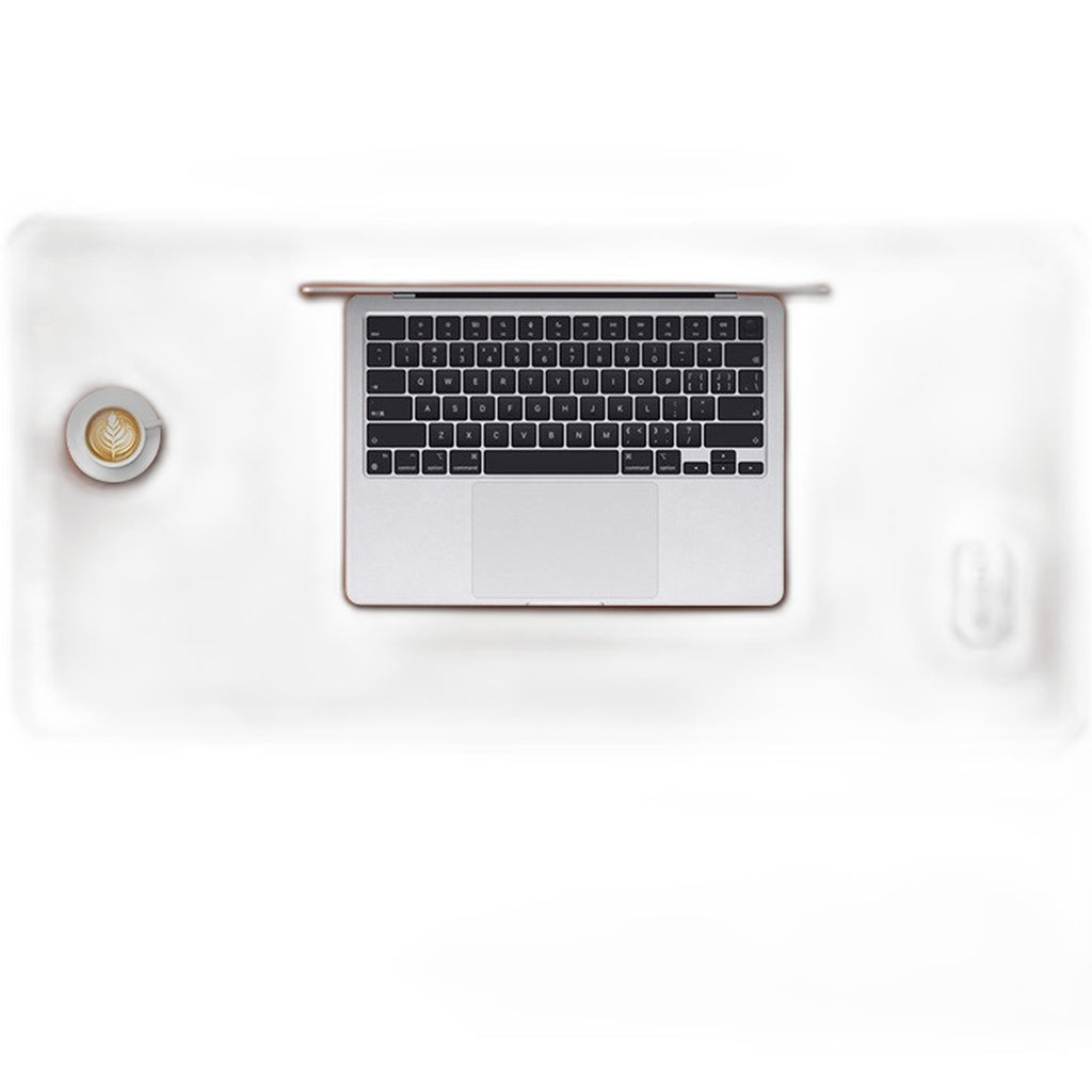 Leather and cork desk mat by Glow Ritual