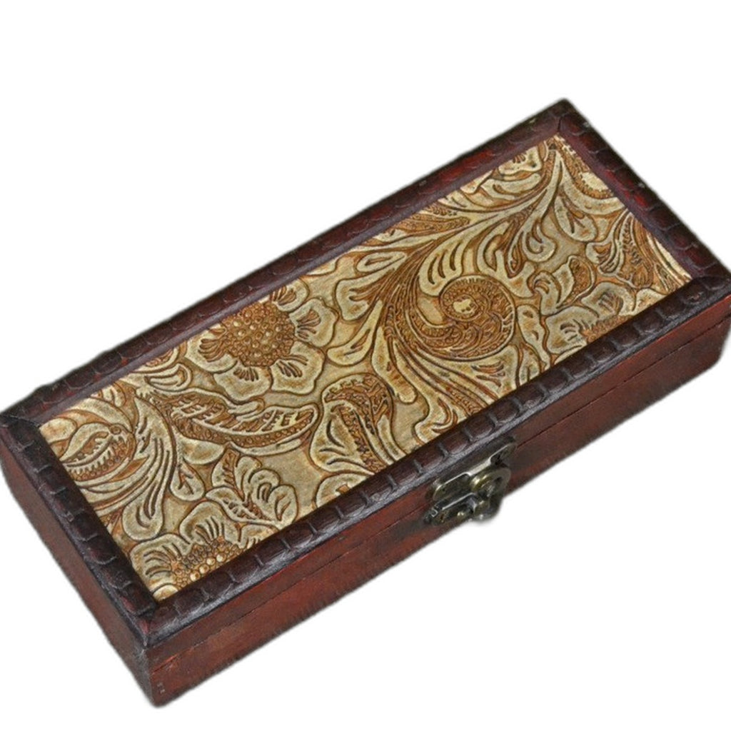 Vintage wooden pencil box by Glow Ritual