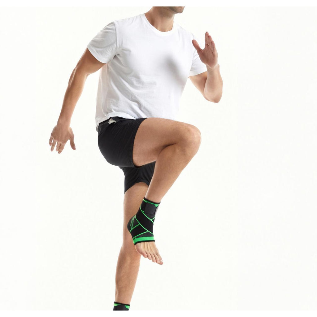 Ankle Compression Brace – Breathable Support Sleeve with Adjustable Strap