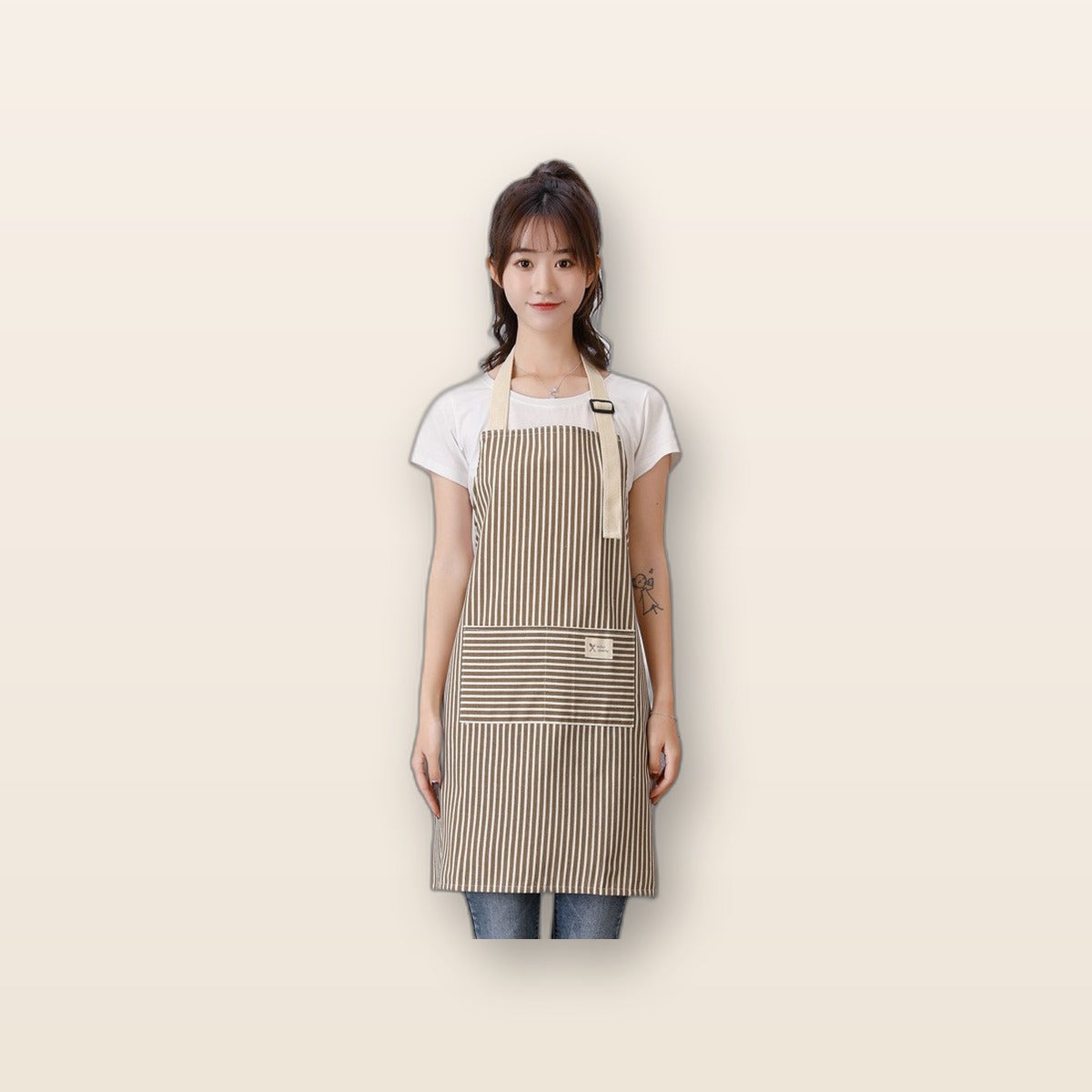 Cotton linen apron by Glow Ritual