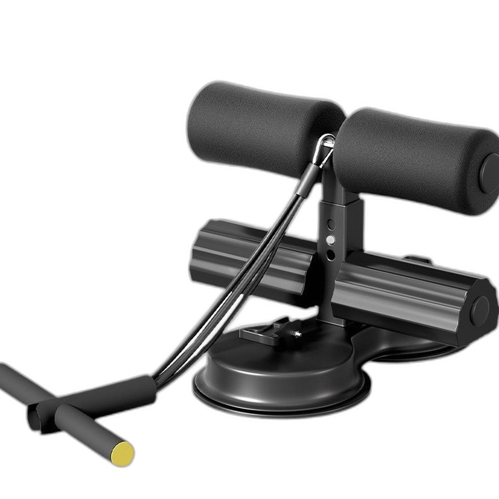 Suction cup sit-up bar with resistance rope by Glow Ritual
