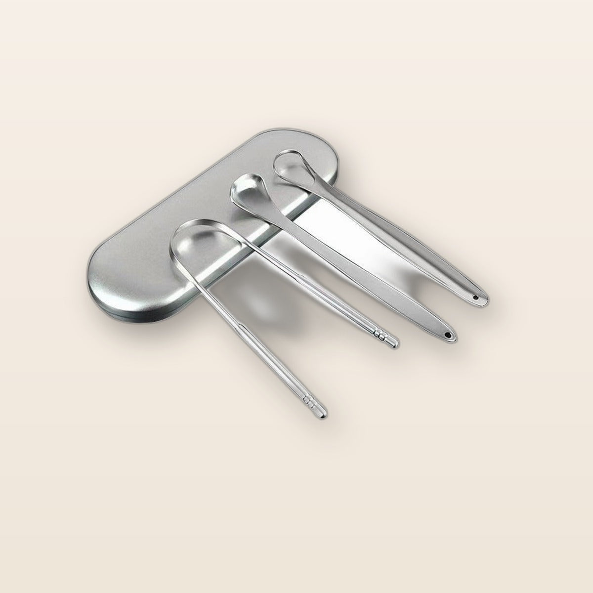 Stainless steel tongue scraper by Glow Ritual