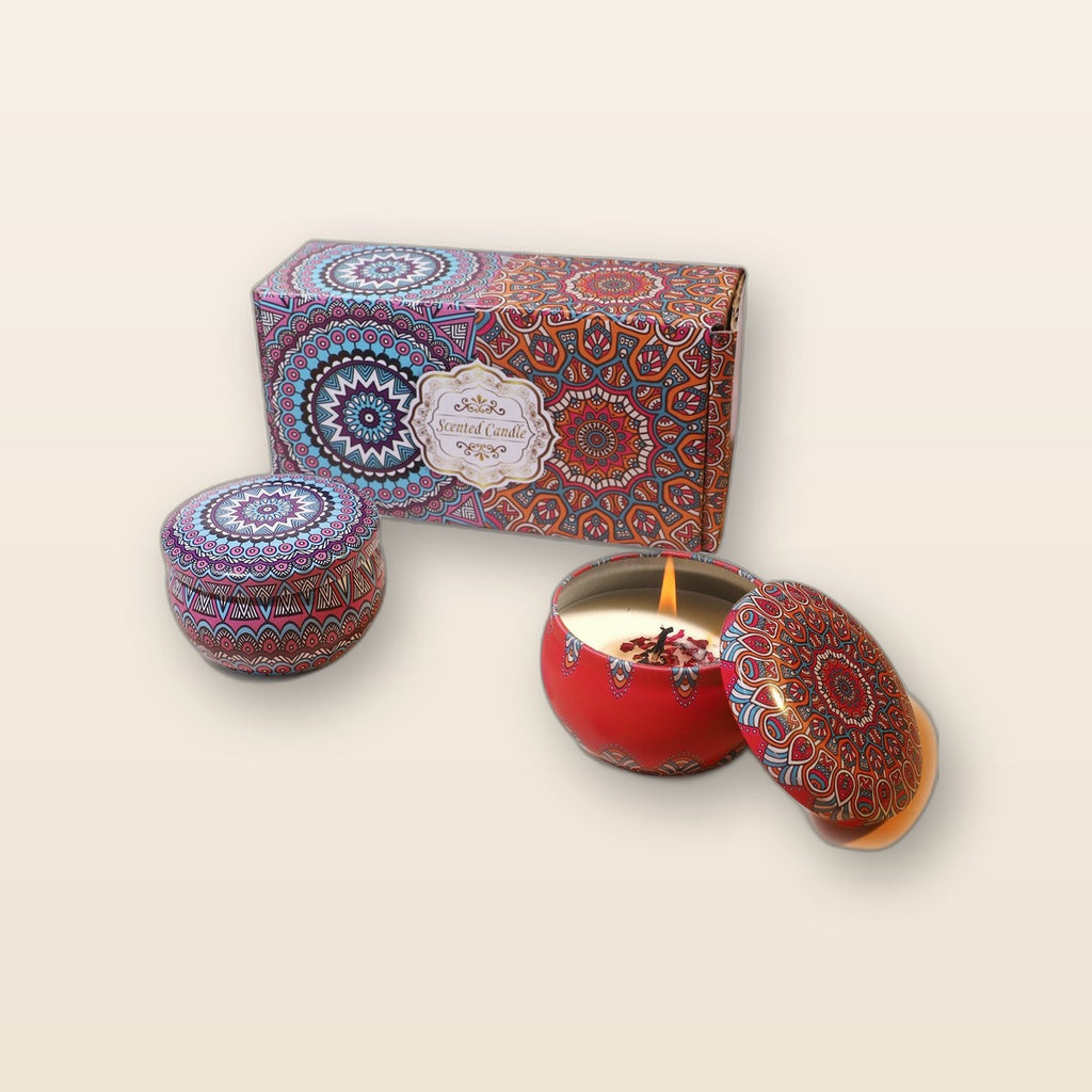 Dried flower soy candle gift set by Glow Ritual