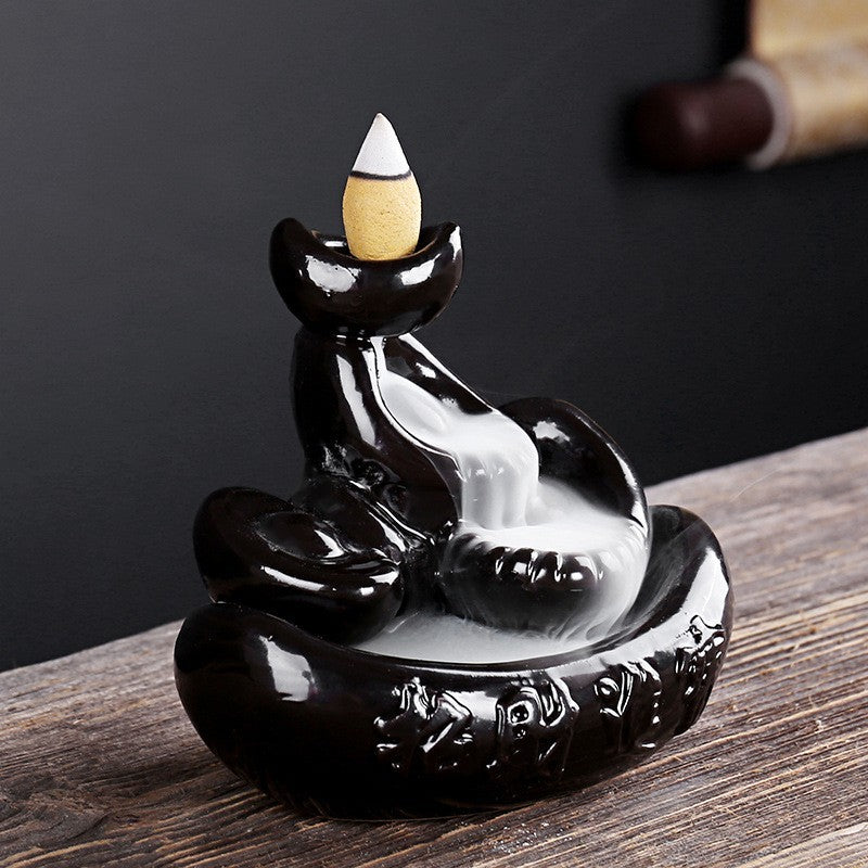 Ceramic backflow incense burner by Glow Ritual