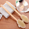 Long-Handle Bath Brush – Boar Bristle Back Scrubber with Detachable Head