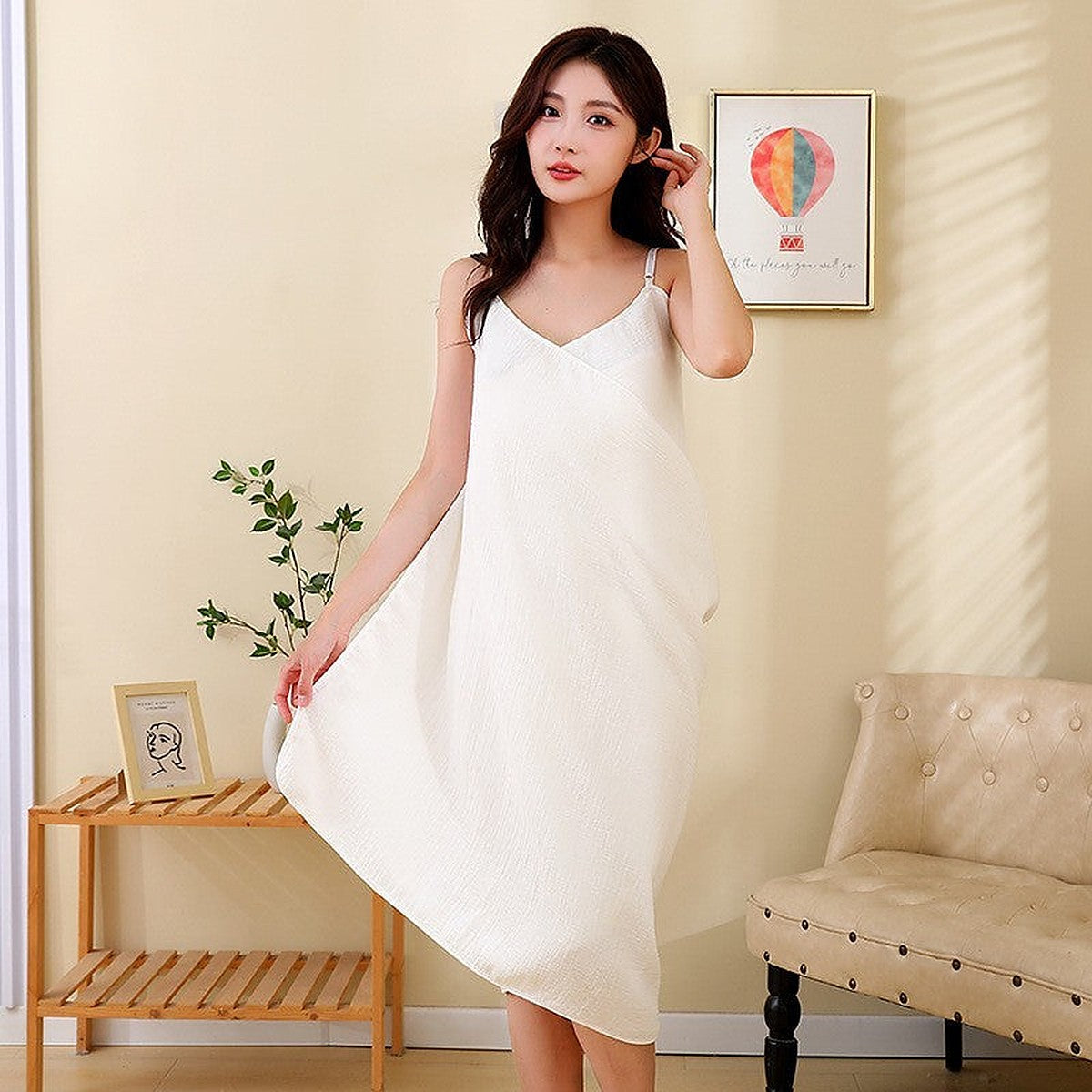 Cotton gauze bath dress by Glow Ritual