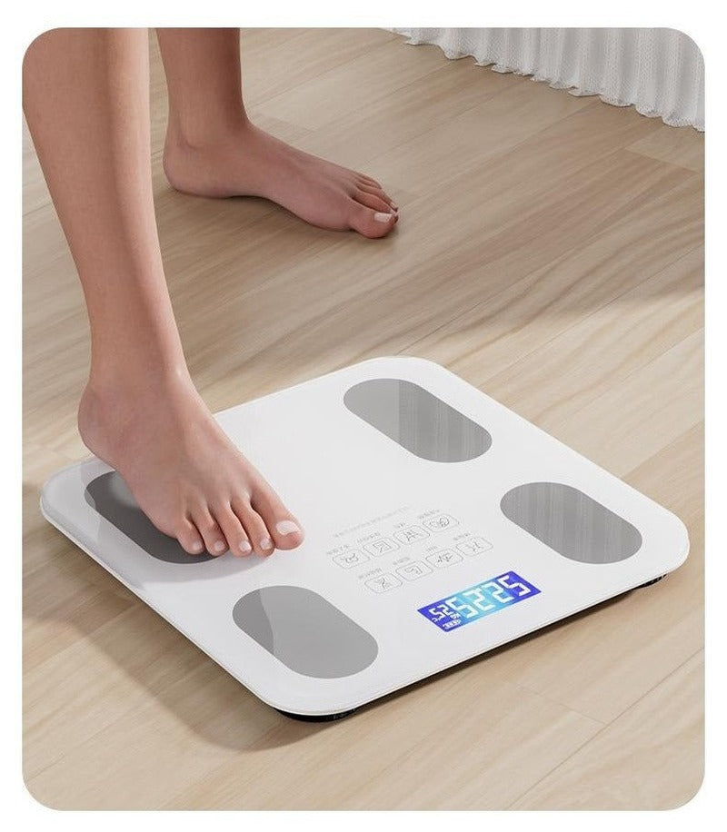 Digital Bathroom Scale – Rechargeable Tempered Glass Body Scale