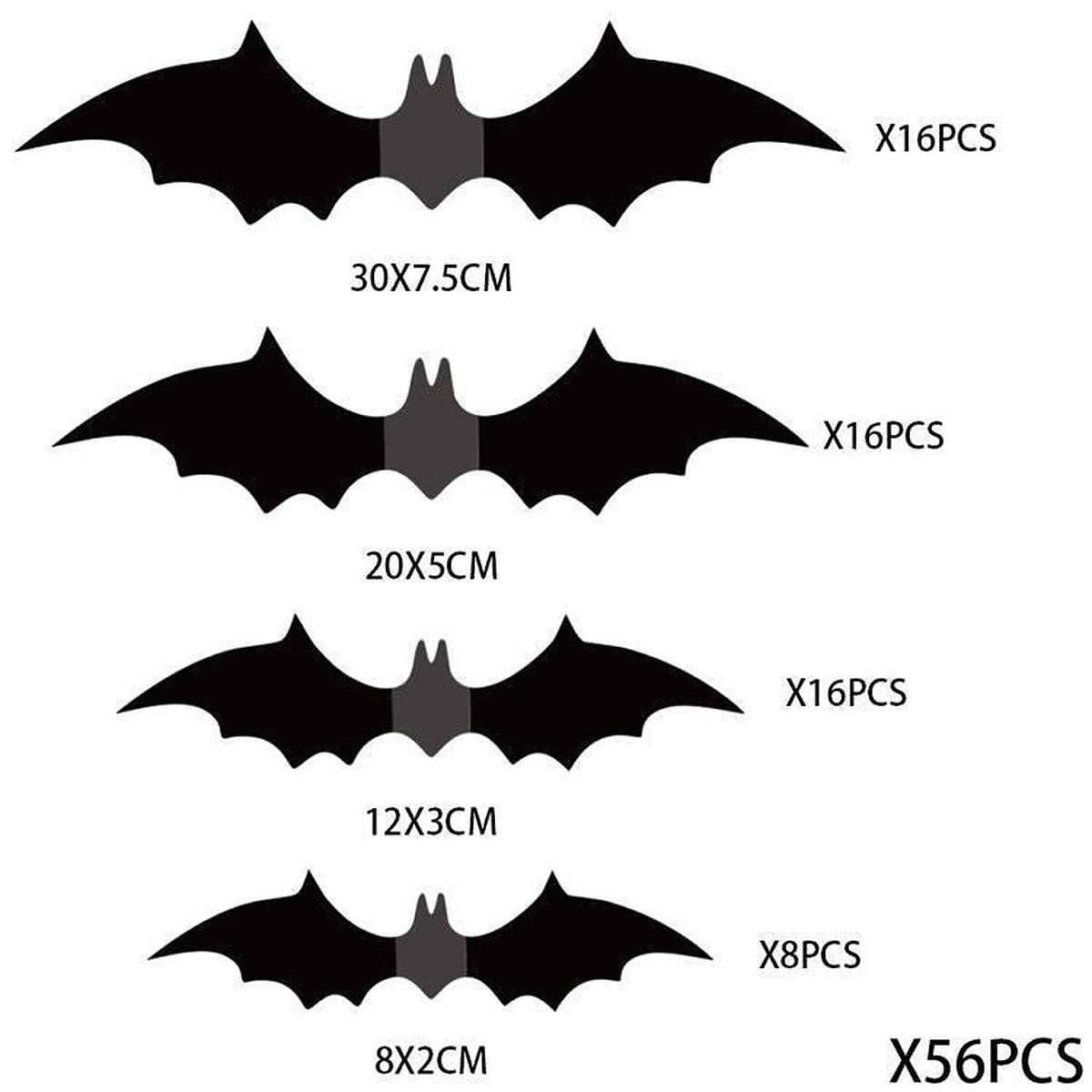 3D bat wall decals by Glow Ritual