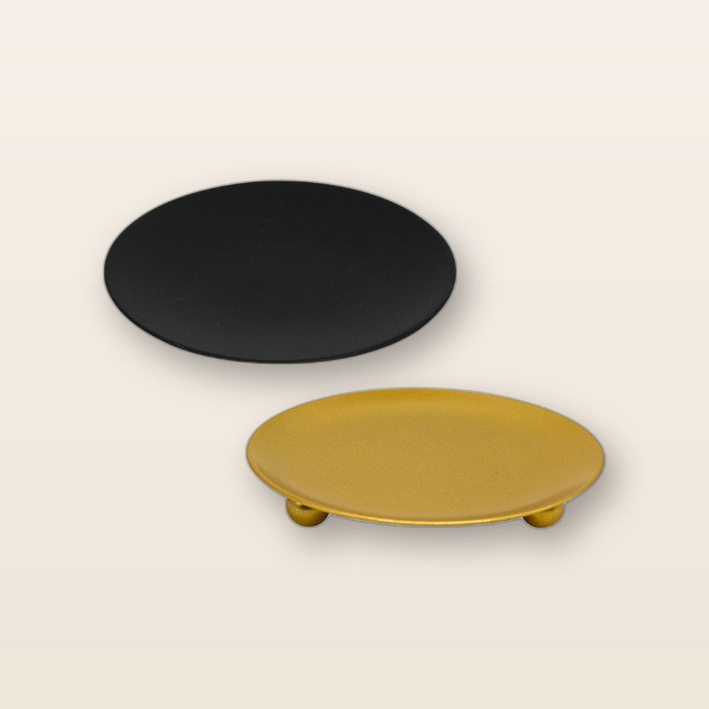 Nordic iron candle plate by Glow Ritual