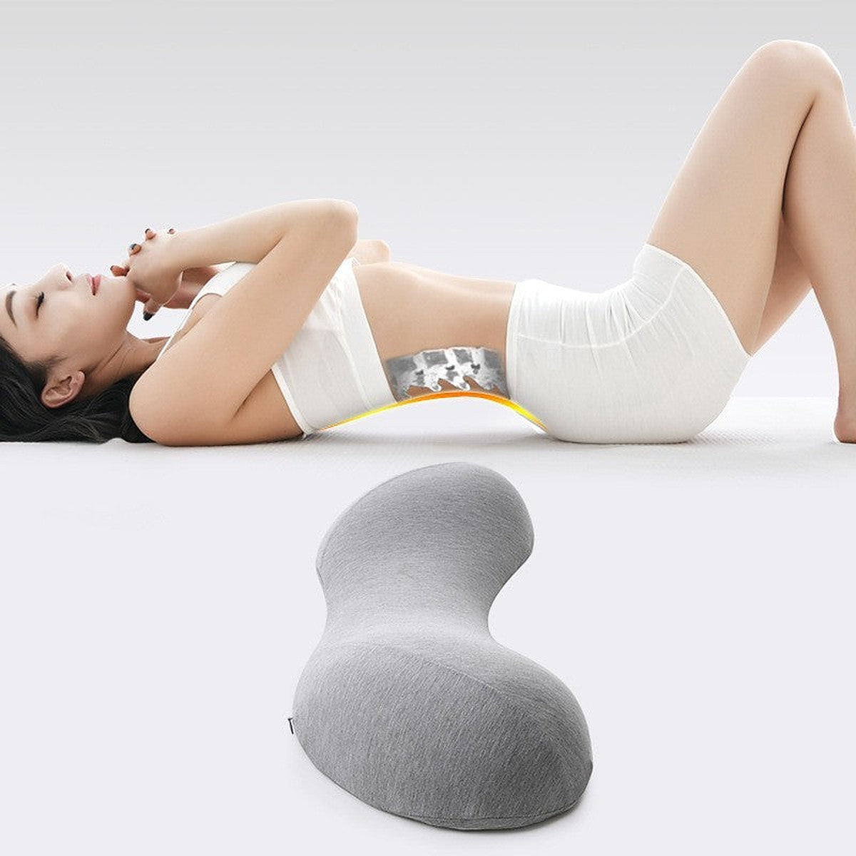Memory foam lumbar pillow for bed by Glow Ritual