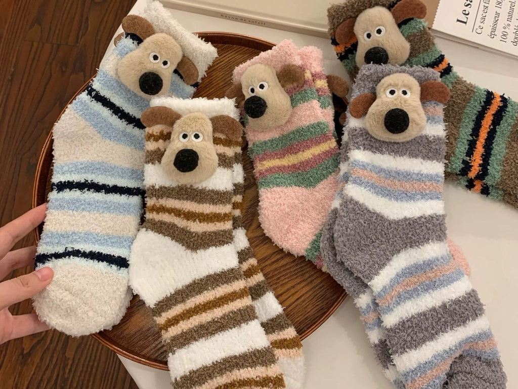 Fuzzy cabin socks by Glow Ritual
