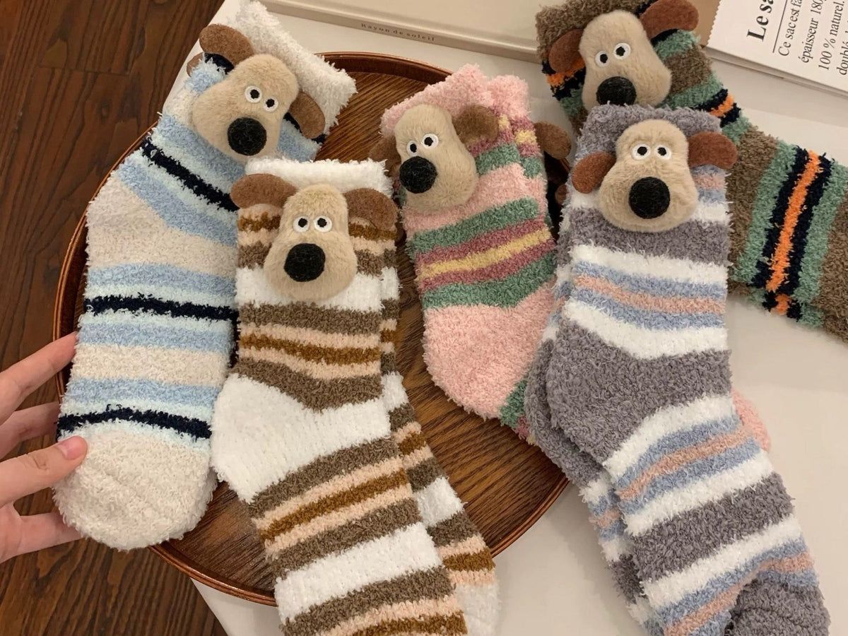 Fuzzy cabin socks by Glow Ritual