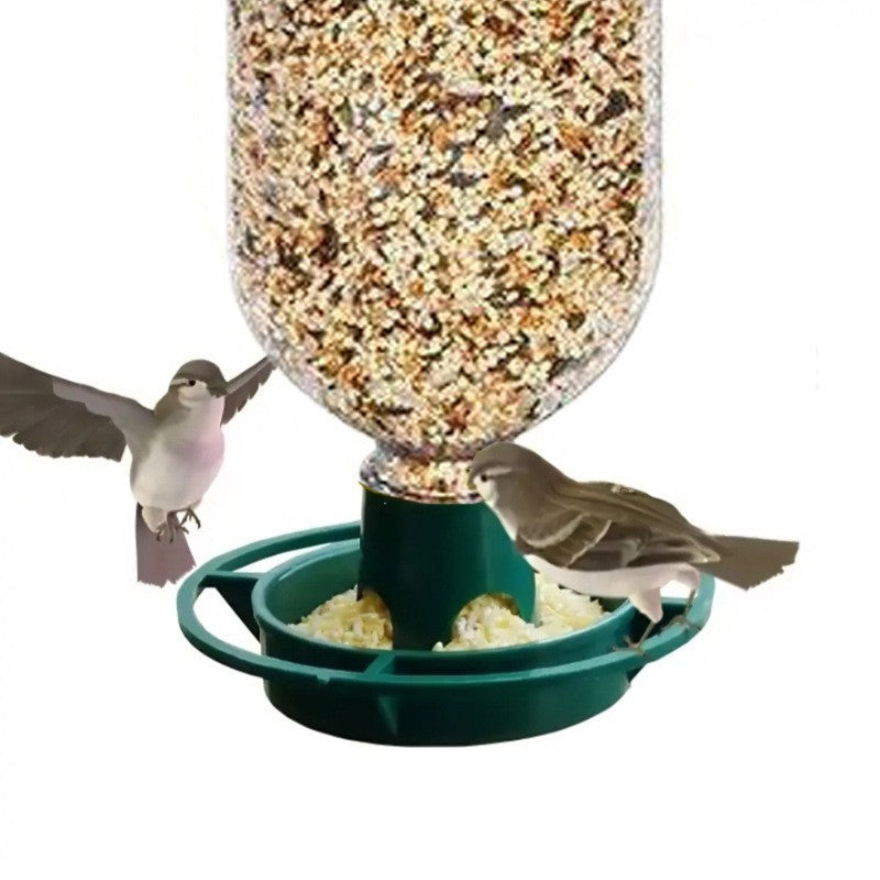 Bottle-top bird feeder by Glow Ritual