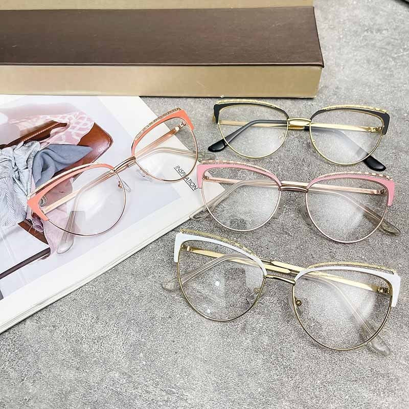 Blue light blocking cat-eye glasses by Glow Ritual