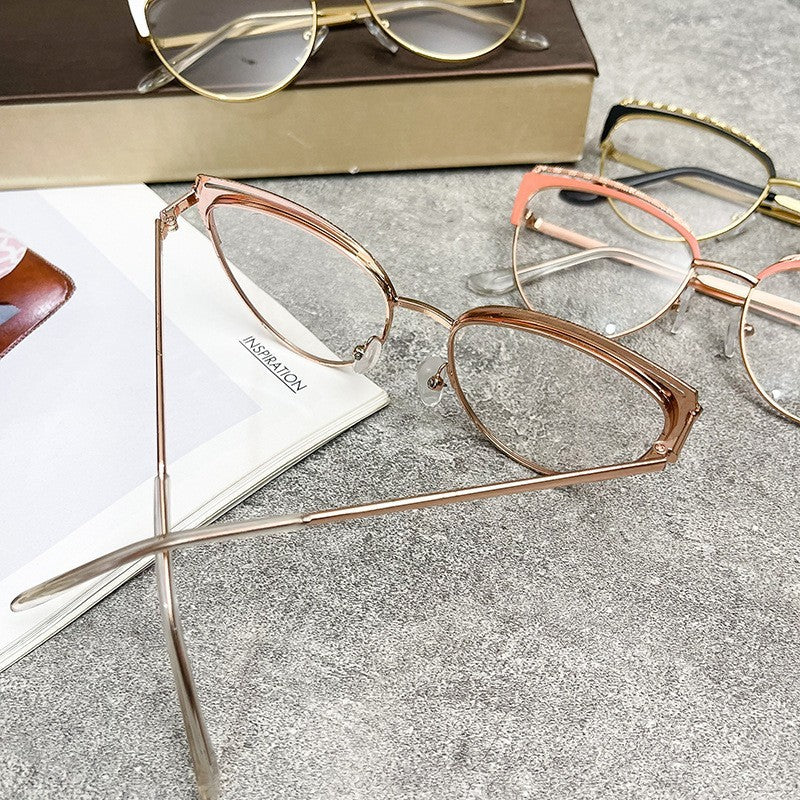 Blue light blocking cat-eye glasses by Glow Ritual