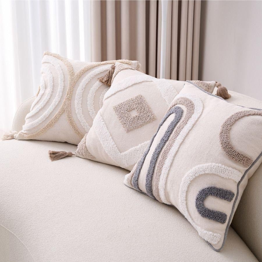 Boho tufted pillow cover by Glow Ritual