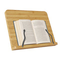 Adjustable bamboo book stand by Glow Ritual