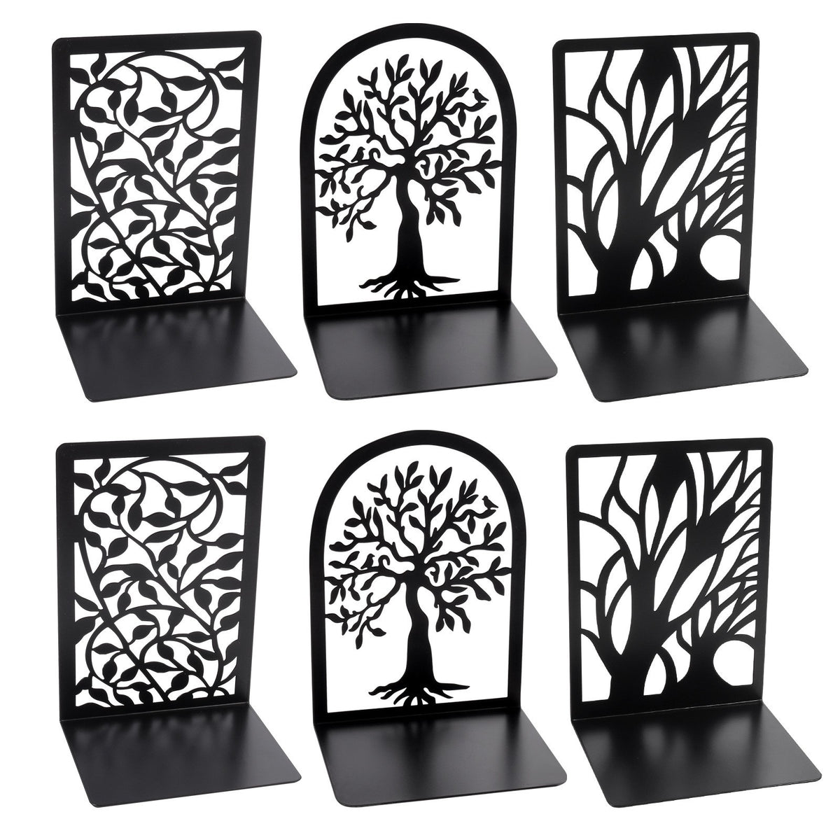 Metal tree bookends by Glow Ritual