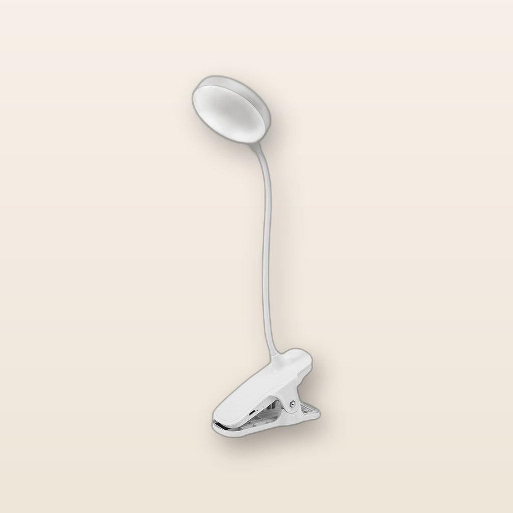 Rechargeable clip-on reading light by Glow Ritual