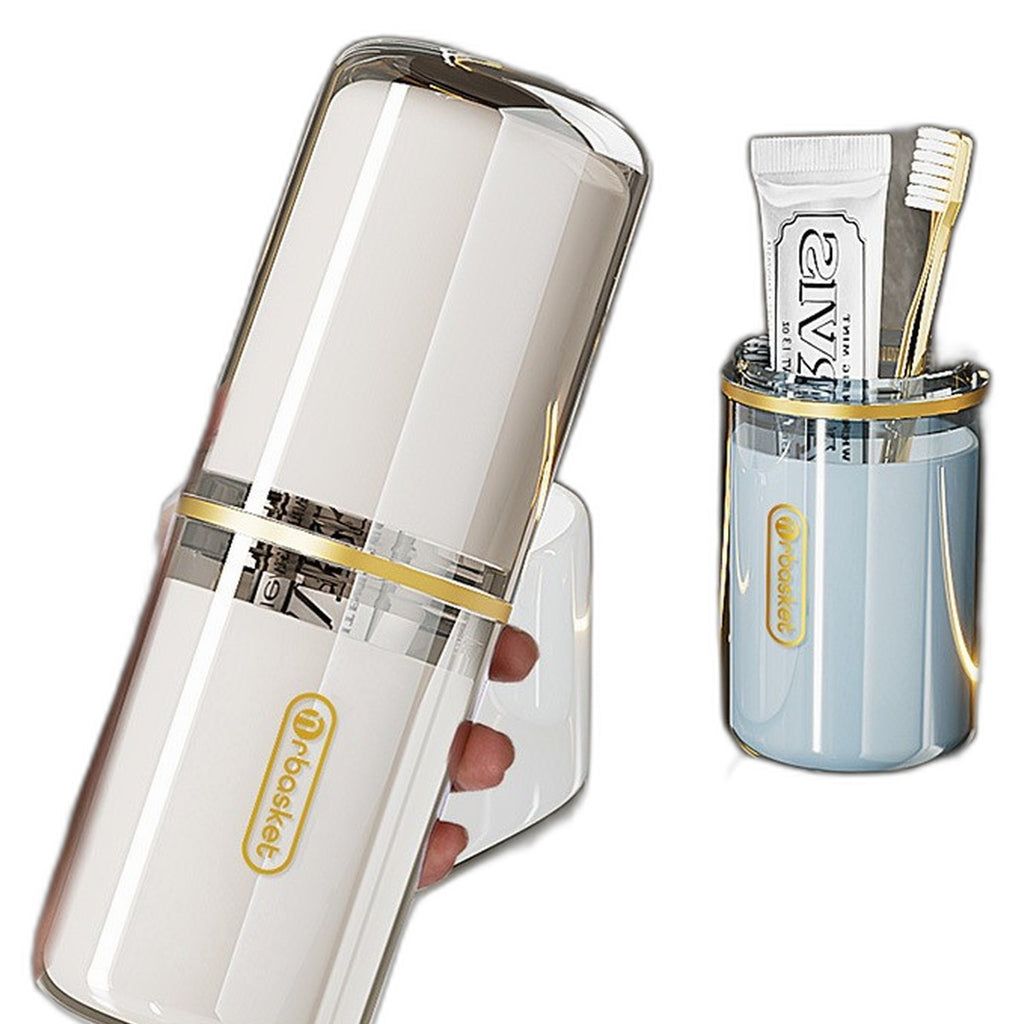 Travel toothbrush case with cups by Glow Ritual