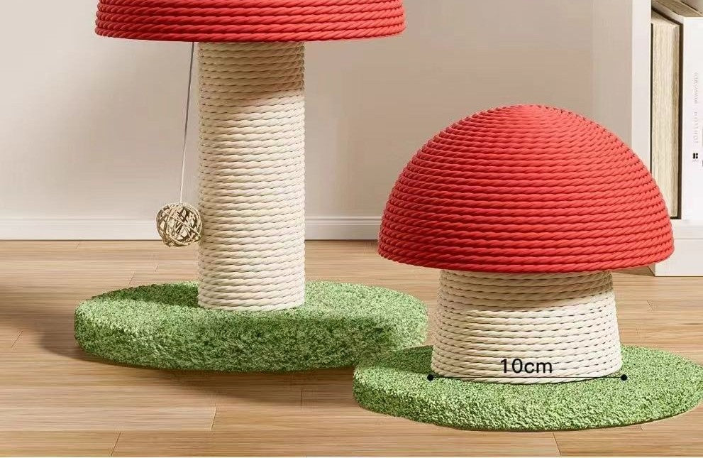 Mushroom cat scratching post by Glow Ritual