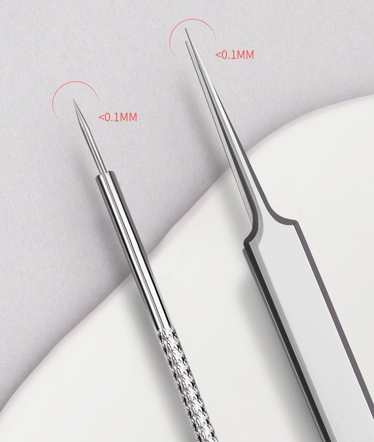 Stainless steel blackhead extractor kit by Glow Ritual