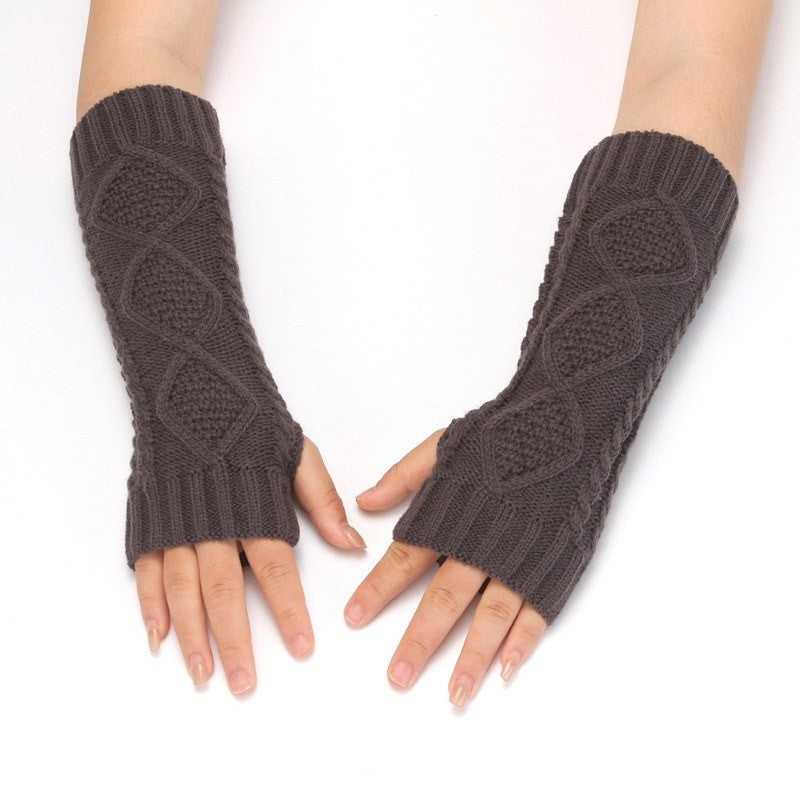Knit fingerless gloves by Glow Ritual